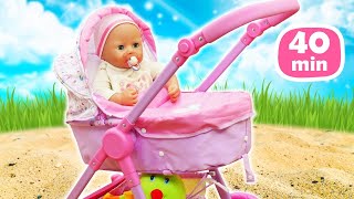 Jeux à la maman pour fille avec Bébé Annabelle. La poupée mange toute seule 🍼👶