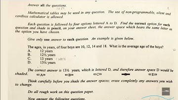 WASSCE 2024 Nov-Dec Core Maths for Private Candidates Paper 1