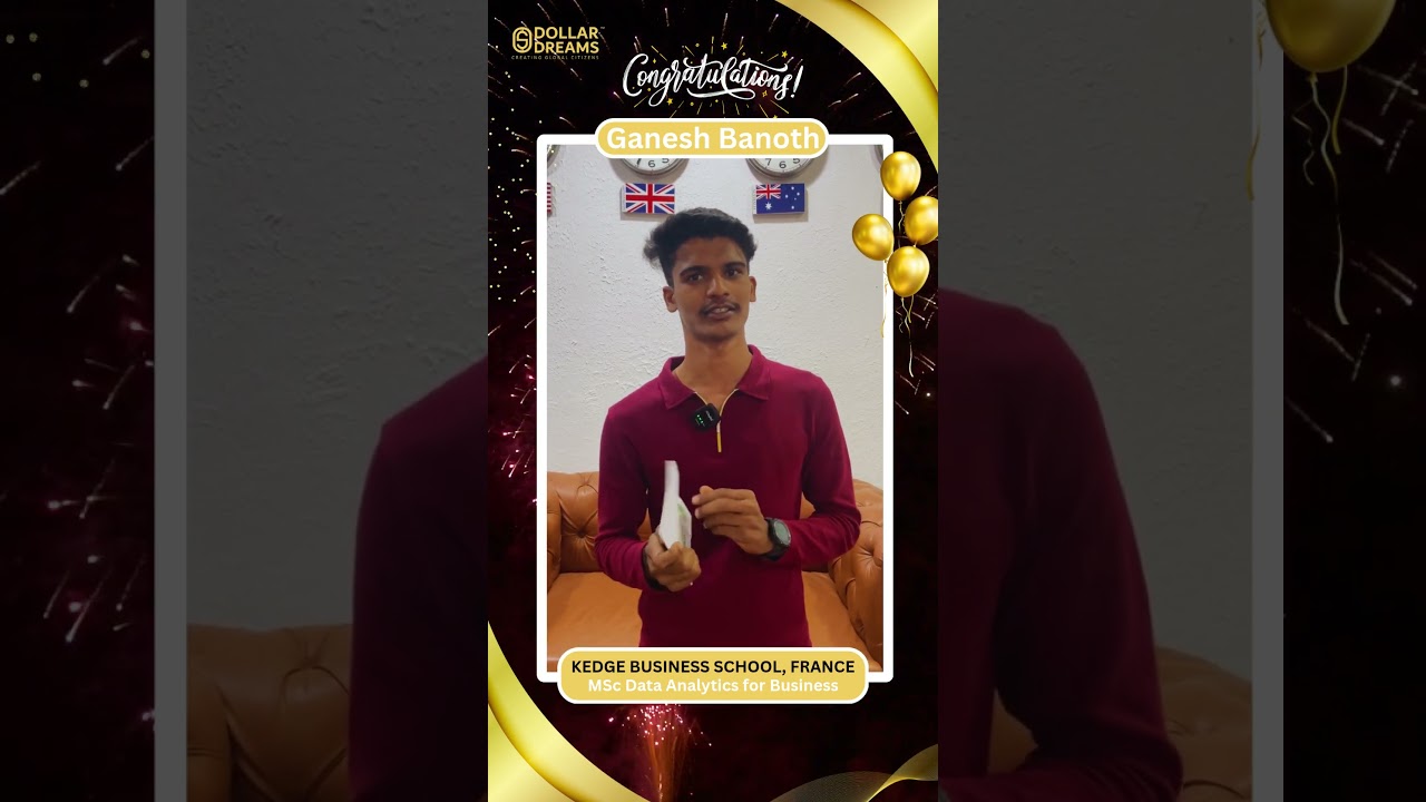 France Student Visa Approved | MSc at KEDGE Business School | Success Story | Congrats Ganesh! 