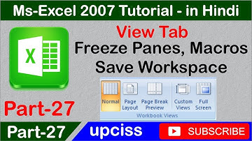 Ms Excel 2007 Tutorial Part 27