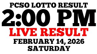 Lotto Result Today 2:00 PM Draw February 14, 2026 Saturday PCSO LIVE Result