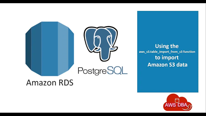 38 Using the aws s3 table import from s3 function to import Amazon S3 data