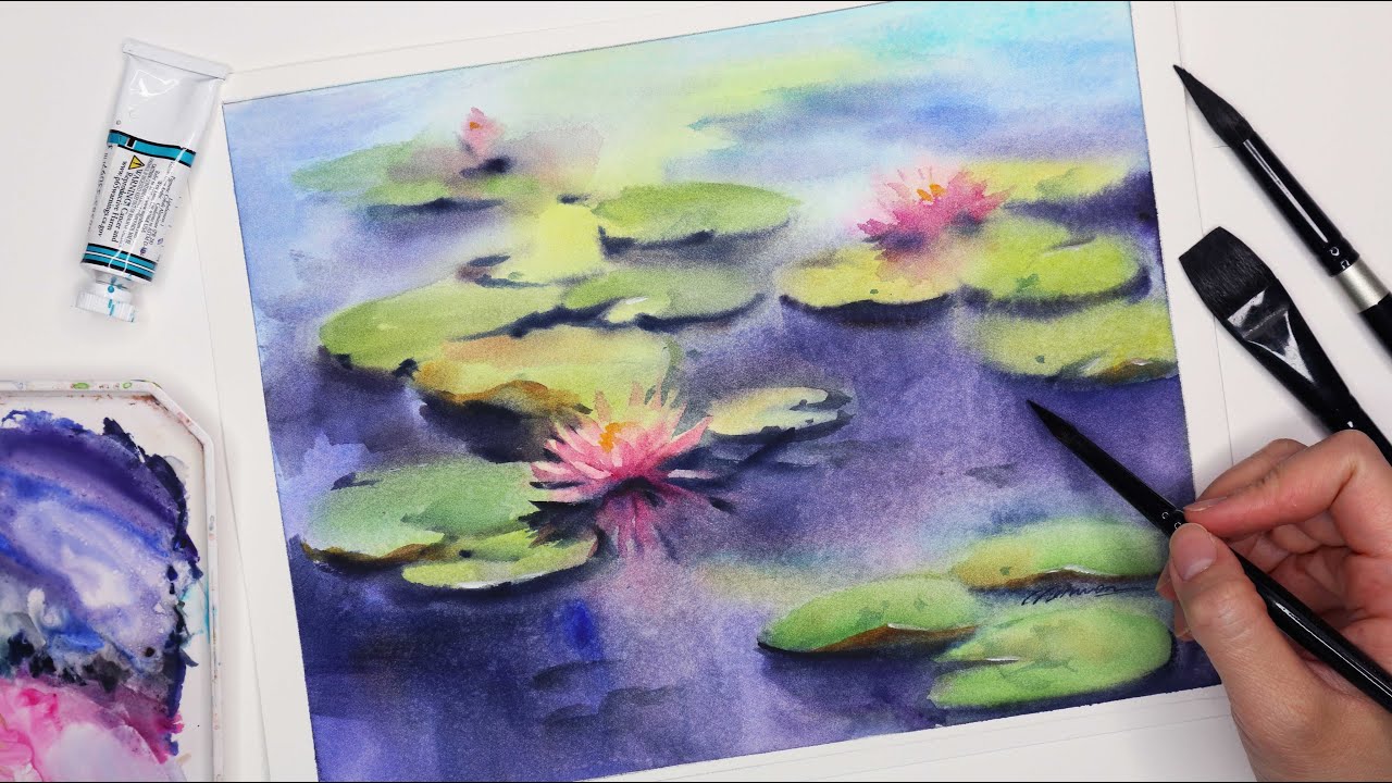 Waterlilies In Watercolor Painting Wet On Wet Tutorial How To Step By waterlilies-in-watercolor-painting-wet-on-wet-tutorial-how-to-step-by