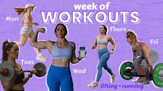 My Week of Workouts | Lifting + Running Split