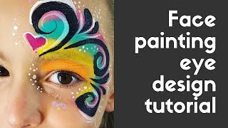 Pretty eye design using starblends - Face Painting Tutorial screenshot 4