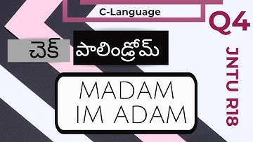 C Programming in Telugu   palindrome number   Sum of Individual Digits      JNTU R18