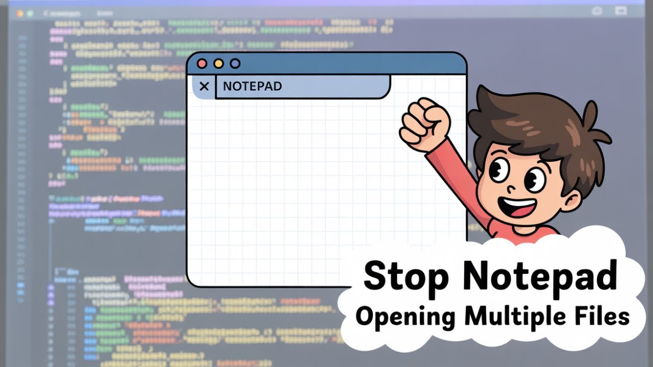 How to Stop Notepad From Opening Recent Text Files | Multiple Text ...