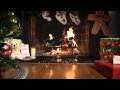 Holiday Video Fireplace with Christmas Tree and Model Train