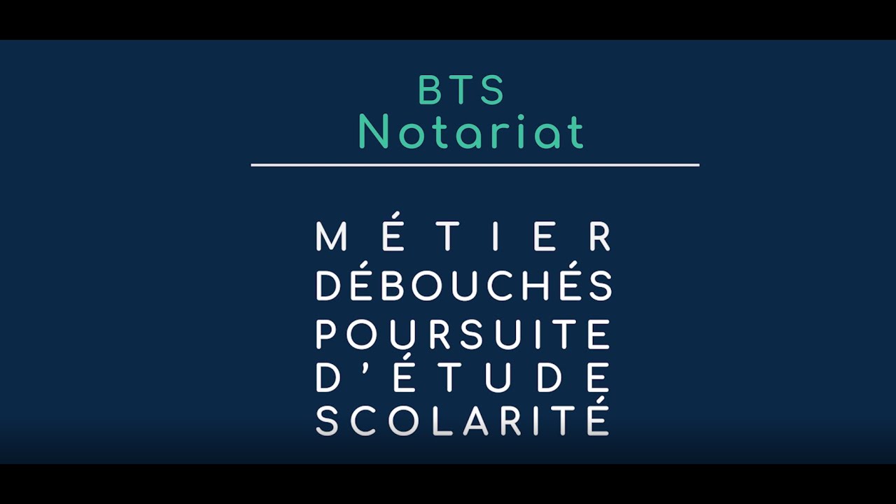 Présentation du BTS Notariat - YouTube