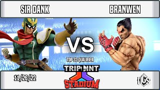 Tripoint Stadium  -  Top 32 Qualifier  -  Sir Dank(Captain Falcon) Vs. Branwen(Kazuya)