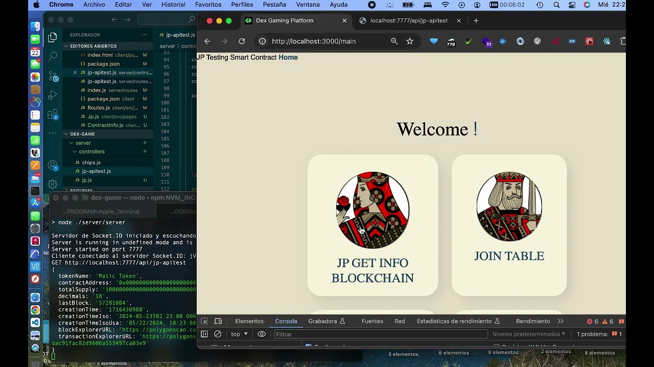 Blockchain example web3 api reader smart contract Token Matic Polygon