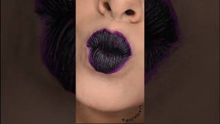 Had to do it😍💜🖤 Beetlejuice lips trend #lipgloss #makeup #trending #shorts #lipart #beetlejuice #art Update