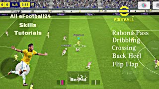 eFootball 2024 Skills Tutorial |Learn Skills Easily|Win all games|