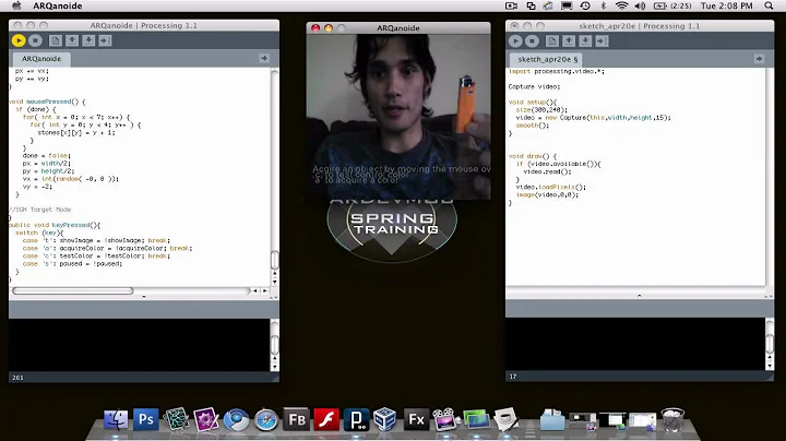 Basic Marker Free AR With Color Tracking in Processing 1.0