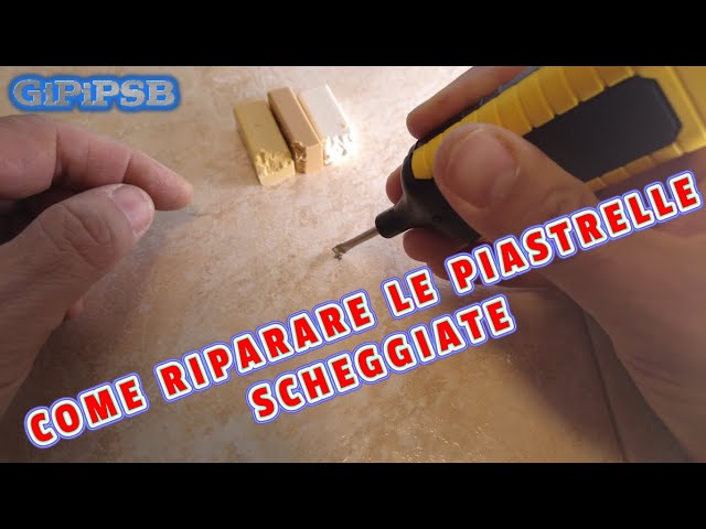 Come riparare le piastrelle scheggiate - kit di raparazione con cera 