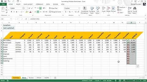 03 04 Applying Conditional Formatting To Multiple Worksheets