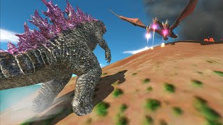 Godzilla 2024 vs. Shin king ghidorah!  Animal Revolt Battle Simulator