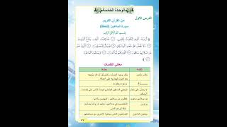 قراءة وشرح سورة الماعون للصف الرابع الابتدائي