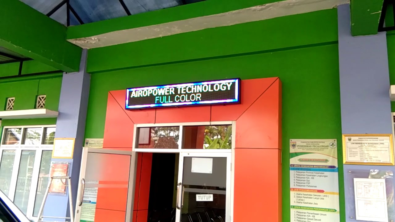 Running text full color 200x40cm