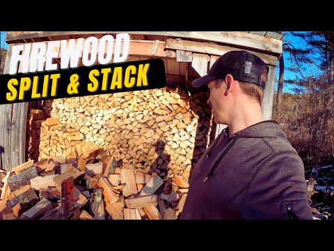Splitting & Stacking Firewood