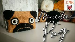 VERSIÓN EXPRESS Cómo tejer monedero perrito pug a crochet / hacer monedero perrito pug paso a paso