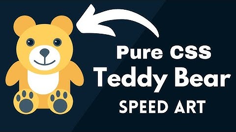 Pure css teddy bear | css speed art.