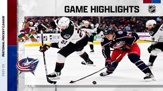 Coyotes @ Blue Jackets 10\/25 | NHL Highlights 2022