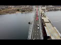 Запорожский мост за неделю до открытия. Заезд на вантовый мост. Обзор строительства с высоты