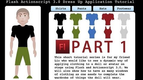 1. Flash Dress Up Game Tutorial ActionScript 3.0 Doll Character Model