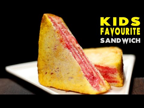 Kids Favourite Tasty And Healthy Sandwich In 10 Mins || Cheese Jam Sandwich