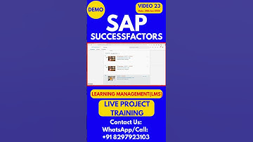 SAP SuccessFactors LMS Training Step by Step Online Tutorial Class 23 2025#sapsuccessfactorstraining