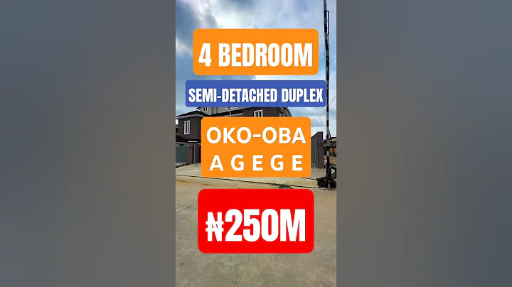 4 BEDROOM SEMI-DETACHED DUPLEX FOR SALE IN AGEGE, LAGOS