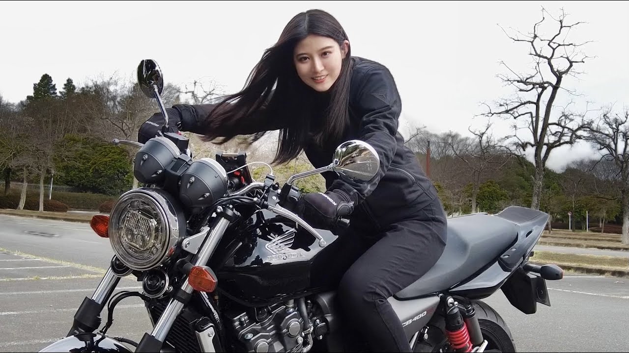 納車後初公開！バイク乗ります【新型CB400SF/バイク女子】