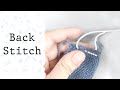 Back stitch  how to sew the seams in knitting