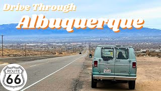 Drive thru ABQ - Driving Route 66 through Albuquerque, New Mexico. January 2023. Dash Cam.