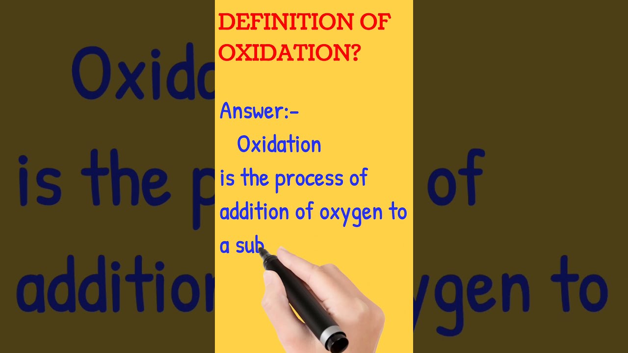 Definition Of Oxidation Shorts