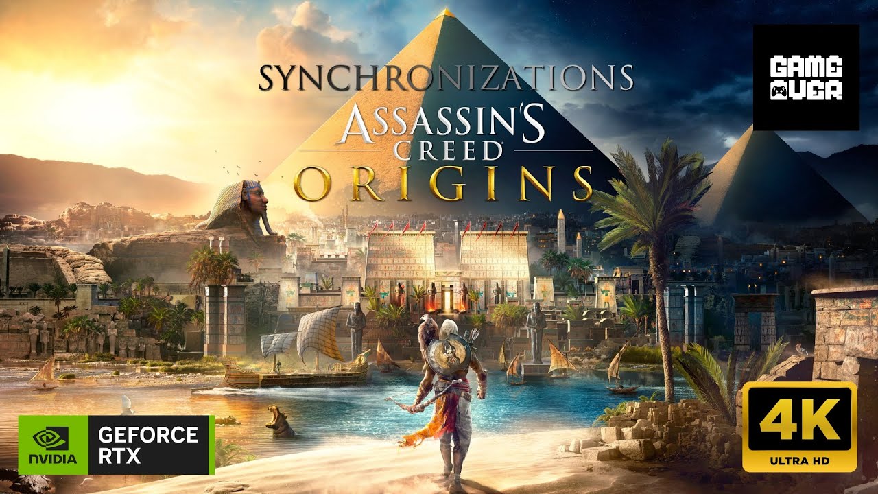 AC Origins Full Synchronization Tour | 4K 60FPS Walkthrough | Cinematic Views