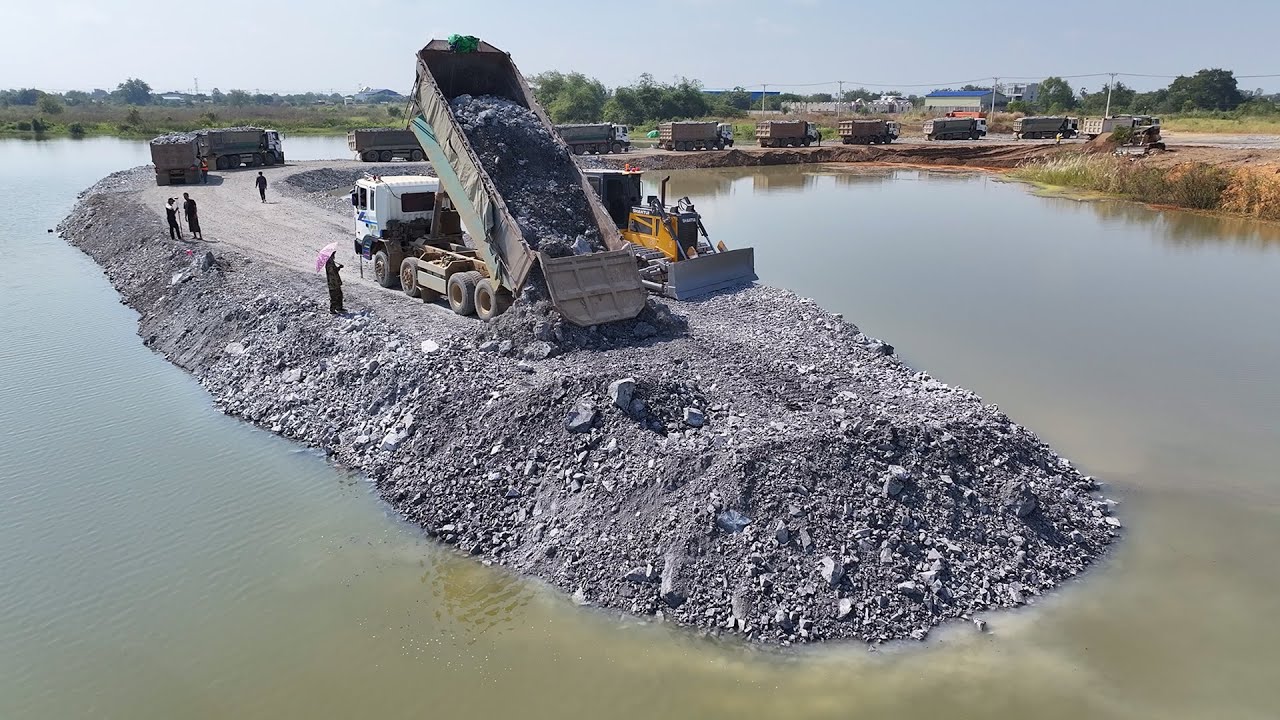 Rock Filing Components Large rock-filling projects cut through water to a sufficient depth ...