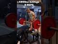 220 KG / 485 LBS BENCH PRESS COLTON ENGELBRECHT POWERLIFTING STRENGTH TRAINING #shorts