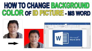 HOW TO CHANGE BACKGROUND COLOR OF ID PICTURE, FOR BEGINNERS IN 2021