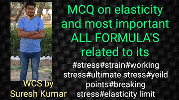 #elasticity#MCQ and#ALL FORMULA
