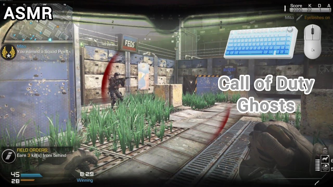 [ASMR COD Ghosts] just chilling ♡ keyboard & mouth sounds - YouTube