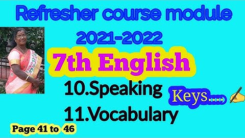 Refresher course module 2021-2022@dm-1965  Channel Tamil/7th English