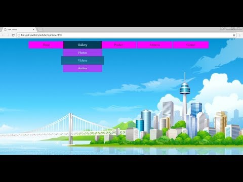 how to design navigation menu using HTML and css