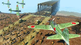 Can 3,000 Japanese Banzai BRIDGE Defenses?! - Men of War: WW2 Pacific Front Mod Battle Simulator