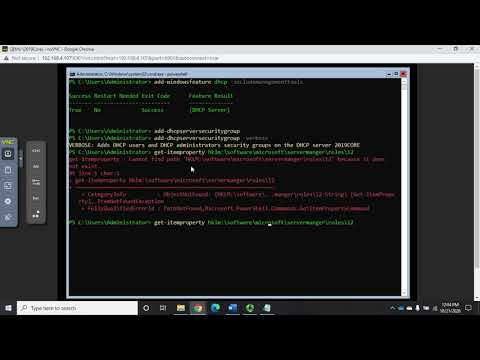 Installing the DHCP server role using PowerShell