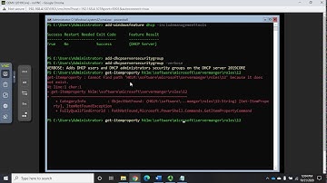 Installing the DHCP server role using PowerShell