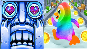 Temple Run 2 Frozen Shadows VS Penguin Run Android iPad iOS Gameplay HD