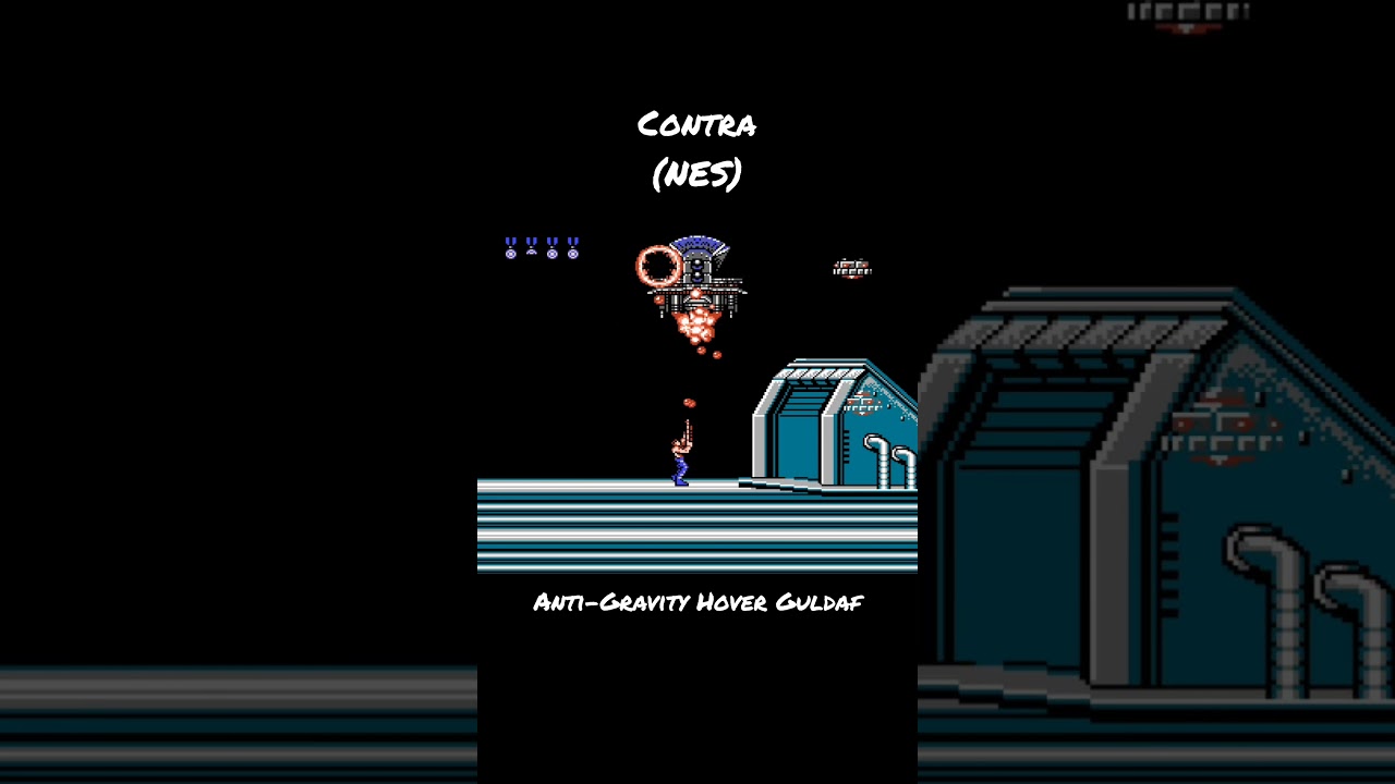 Contra (NES) - Anti-Gravity Hover Guldaf boss fight 