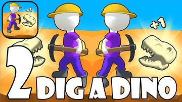DIG A DINO - Gameplay Part 2 Collect Dinosaur Fossils (Android,iOS)